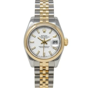 Rolex Lady-Datejust Gold & Steel 179163 White Index, Jubilee - Pre-owned - Picture 1 of 9