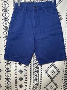 Vintage Wrangler Blue Stripe Shorts Boys 14- Made In The USA - Picture 1 of 10