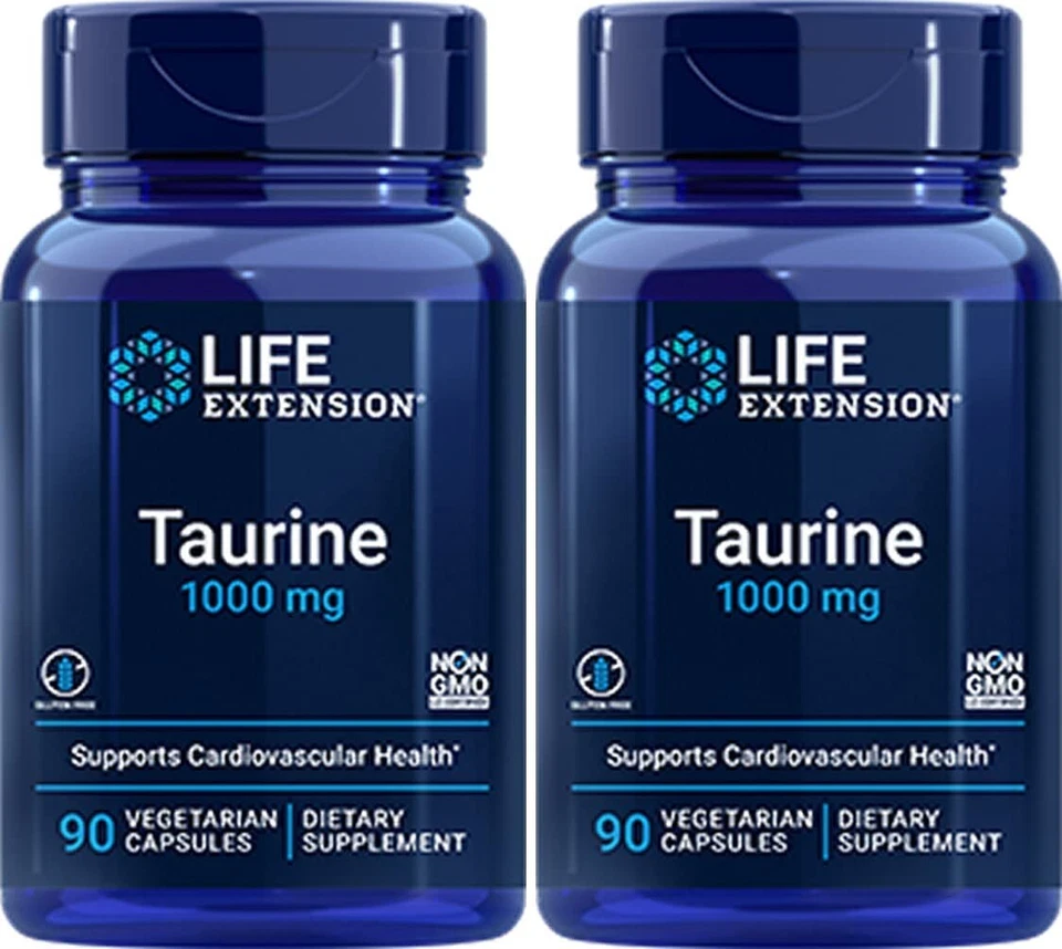 Life Extension Taurine 1000 MG 90 Vegcaps 2 Day