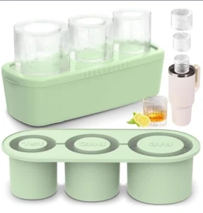Stanley Cup Accessories Silicone Ice Cube Mold Tray With Lid For 20-40 Oz Tumbl - Picture 1 of 7