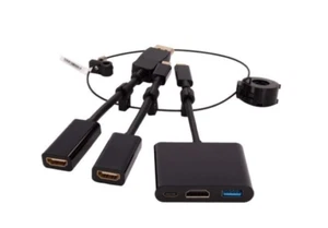 Universal HDMI Adapter Ring Zopf DP/Mini DP/USB C auf HDMI Buchse USB & USB C - Bild 1 von 3