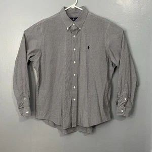 Polo Ralph Lauren Freizeithemd Herren XL XLarge Button Down schwarz kariert mit Pony - Bild 1 von 12