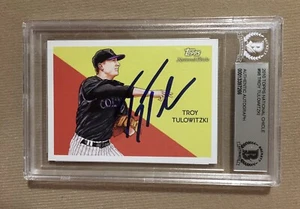 Troy Tulowitzki Signed Slabbed Topps Card. Colorado Rockies. Beckett COA - Picture 1 of 1