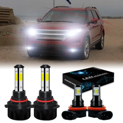 Combo de faros LED + faros antiniebla para Ford Explorer 2011 2012 2013 2014 2015 Foto 1 de 4