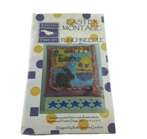 Twisted Threads Easter Montage Punch Needle Pattern With Fabric Bunny Egg - Picture 1 of 7