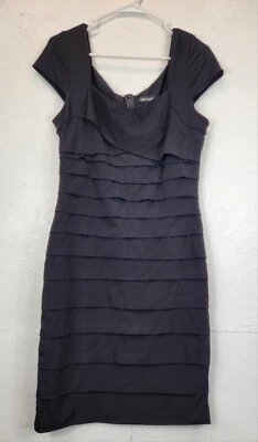 Vestido vaquero White House Black Market para mujer talla 12 negro pequeño vestido negro Foto 1 de 4