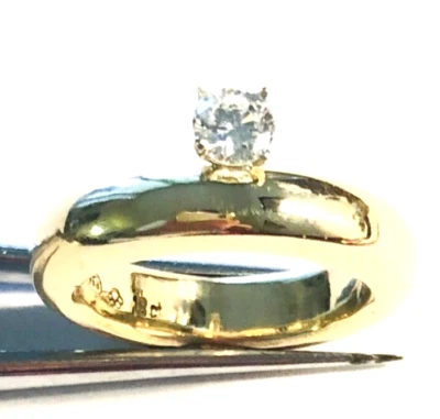Ring with Diamond Fine Jewery 18kGold 11.99 grams  Natural Brilliant  - Image 1 of 4