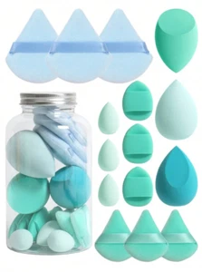 15Pcs Cosmetic Egg Makeup Sponge Set Blender Multi-colored Beauty Foundation USA - Picture 1 of 17