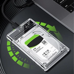 2,5 ZOLL FESTPLATTENGEHÄUSE USB3.0 ZU SATA EXTERNES HDD & SSD CASE für PC LAPTOP - Bild 1 von 12