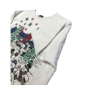 Felpa donna vintage Linda Lori taglia 18 bianca manica lunga made in USA LEGGI - Foto 1 di 9