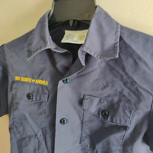 Boy Scouts Of America Blue Uniform Shirt Youth M Short Sleeve - Picture 1 of 11