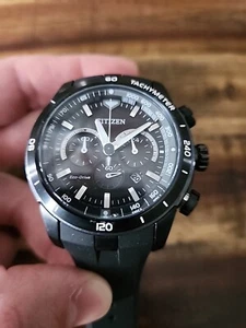 Citizen Eco-Drive/Chronograph/Solaruhr/Analog/Kautschuk/Blk/Blk/B620-S094909 - Bild 1 von 4