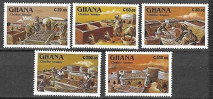 Ghana 1991 Fauna Wildlife Marinelife Fisch Fish Chorker Smoker compl set MNH - Picture 1 of 1