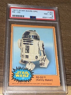 1977 O-PEE-CHEE OPC STAR WARS #187 ARTOO-DETOO R2-D2 PSA 8 NM-MINT RARE - Image 1 of 2