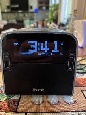 iHome NFC Bluetooth FM часы радио с громкой связью двойной USB зарядки HBN22 - Изображение 1 из 4