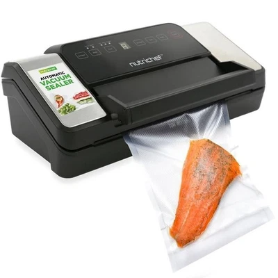NutriChef Automatic Food Vacuum Sealer w/ Double Sealing Function (Black) - Image 1 of 4