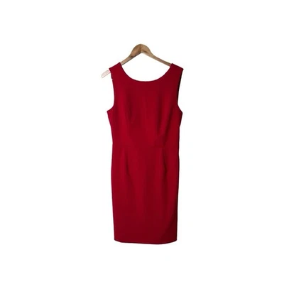 Vestido Betsey Johnson vermelho recortado nas costas bainha curta sem mangas 14 - Imagem 1 de 4