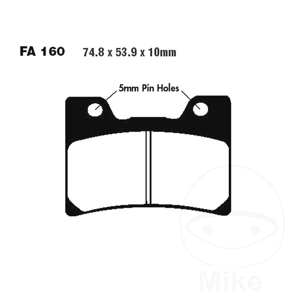 EBC Brake Pads Sintered FA160HH Fits Yamaha FZR 600 1990-1995 - Imagem 1 de 1