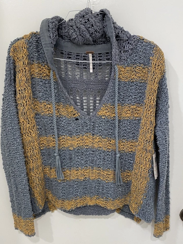 Nuevo suéter con capucha de ganchillo FREE PEOPLE XS venta al por menor $148 Foto 1 de 4