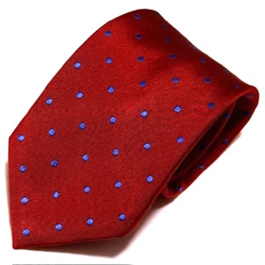 Charles Tyrwhitt Tie Red Blue Dots Old School Preppy Dapper Sharp Stylish Luxury - Picture 1 of 21