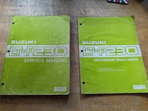 1986/1987- Suzuki LT-F230 Service Manual & Supplementary Service Manual - Picture 1 of 11