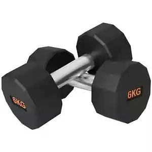 SPORTNOW Hanteln Gewichte Set mit 12-seitiger Form und rutschfestem Griff, 2 x 6 kg - Bild 1 von 12