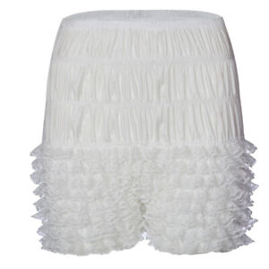 Womens Vintage Lace Ruffle Bloomers Pettipants Cute Maid Shorts Pants Underwear