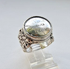 SILPADA 925 STERLING SILVER LOVE CHERISH INSPIRE DREAM RING R 2821 SIZE 7.75 - Picture 1 of 10