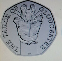 The Tailor of Gloucester Beatrix Potter 50p Fifty Pence coin 2018 BUUnCirculated
