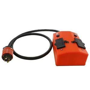 1.5ft NEMA L14-20 Generator Locking Plug to PDU OUTLET BOX (GFCI & Breakers) - Picture 1 of 7