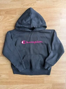 Champion Hoodie Girl’s Size 6 Pink Logo Pullover Hooded Sweatshirt - Picture 1 of 5