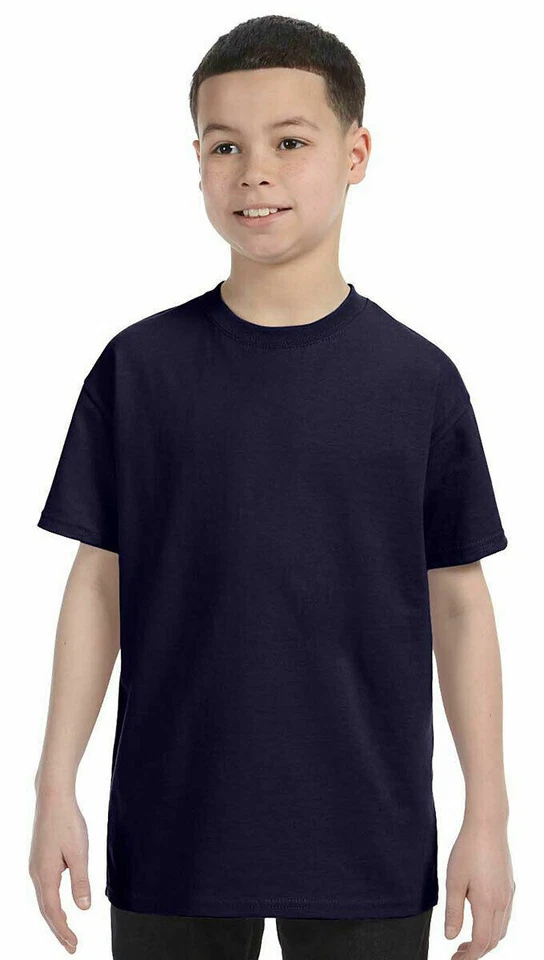 Camiseta Hanes Niños Jóvenes Cómoda Cuello Redondo Algodón Manga Corta - Talla: Grande -R-6 Foto 1 de 1