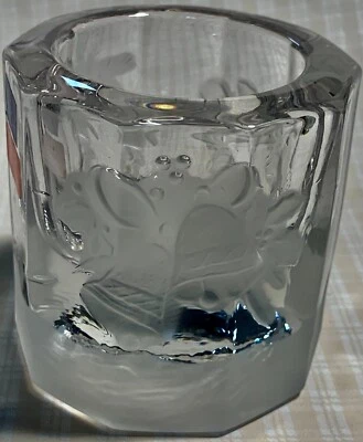 Studio Nova Frosted Glass Votive/Tea Light Candle Holder Christmas/Holiday Bells - Image 1 of 4