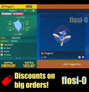 6IV Shiny Porygon-Z Pokemon Scarlet and Violet - Picture 1 of 1