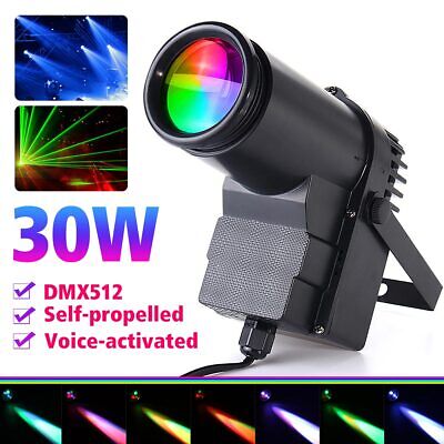 30W LED RGBW Pin Spot Light Stage Light DMX512 DJ Disco Party Spotlight-Beam UK • 20.99£