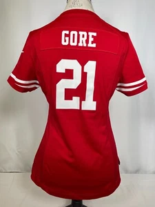 Frank Gore #21 San Francisco 49ers NFL Nike Red Home Game Jersey Women's MEDIUM - Picture 1 of 15