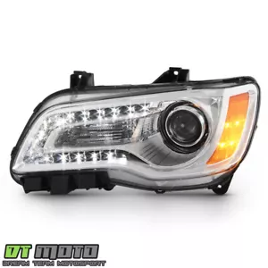 2011-2014 Chrysler 300 Chrome Bezel Halogen Type Headlight Headlamp Driver Side - Picture 1 of 8