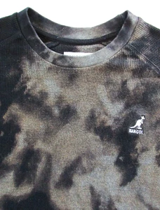 Kangol Shirt Men's M Medium Thermal Waffle Knit Tye Dye Splatter Gorpcore Grunge - Picture 1 of 10
