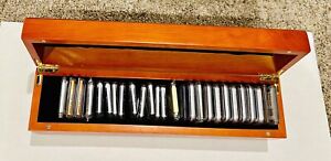 Coin Collection  + Wood Display Box and 25 Slabbed Coins and 1 slabbed Meteorite