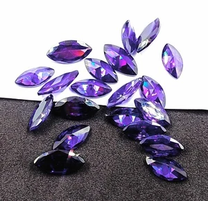 Natural Flawless 15 PEC LOT Purple Montana Sapphire Marquise Loose Gemstone AAW - Picture 1 of 11