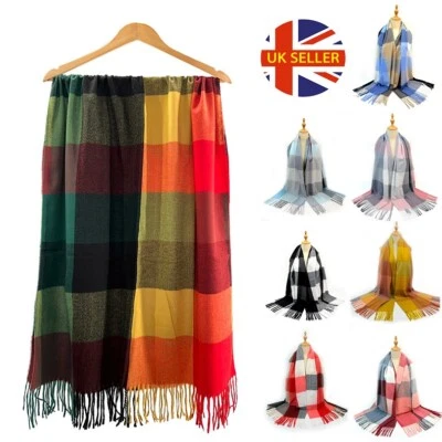 FINECY IN Cashmere Blend Scarf Women Ladies Winter Warm Long Soft Wool Shawl Wrap Pashmina