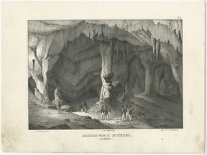 Antique Print of the St. Michael cave at Gibraltar by Brodtmann (c.1836) - Picture 1 of 1