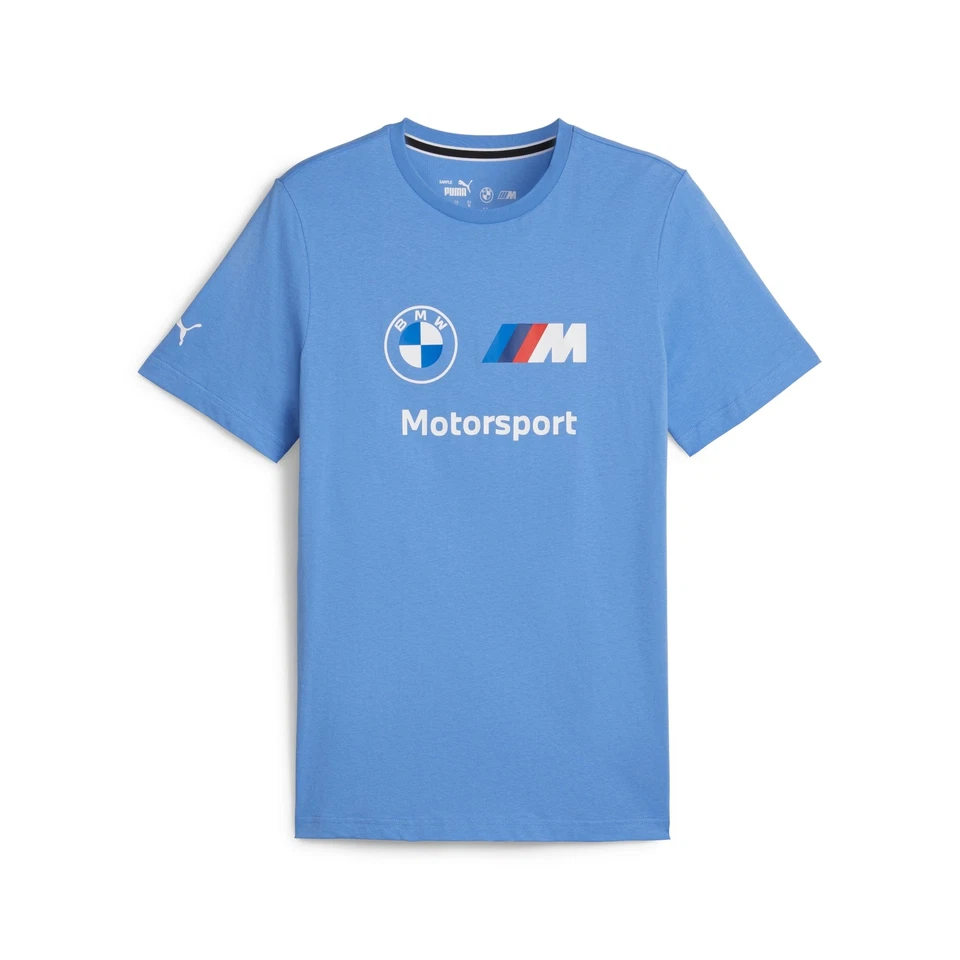 BMW Genuine M Motorsport Logo Mens T Shirt Light Blue Tee Top Short Sleeve - Image 1 of 1