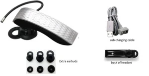 SilveR Aliph Jawbone prime 2nd edition Ear-Hook Headset noise assist Bluetooth - Picture 1 of 2