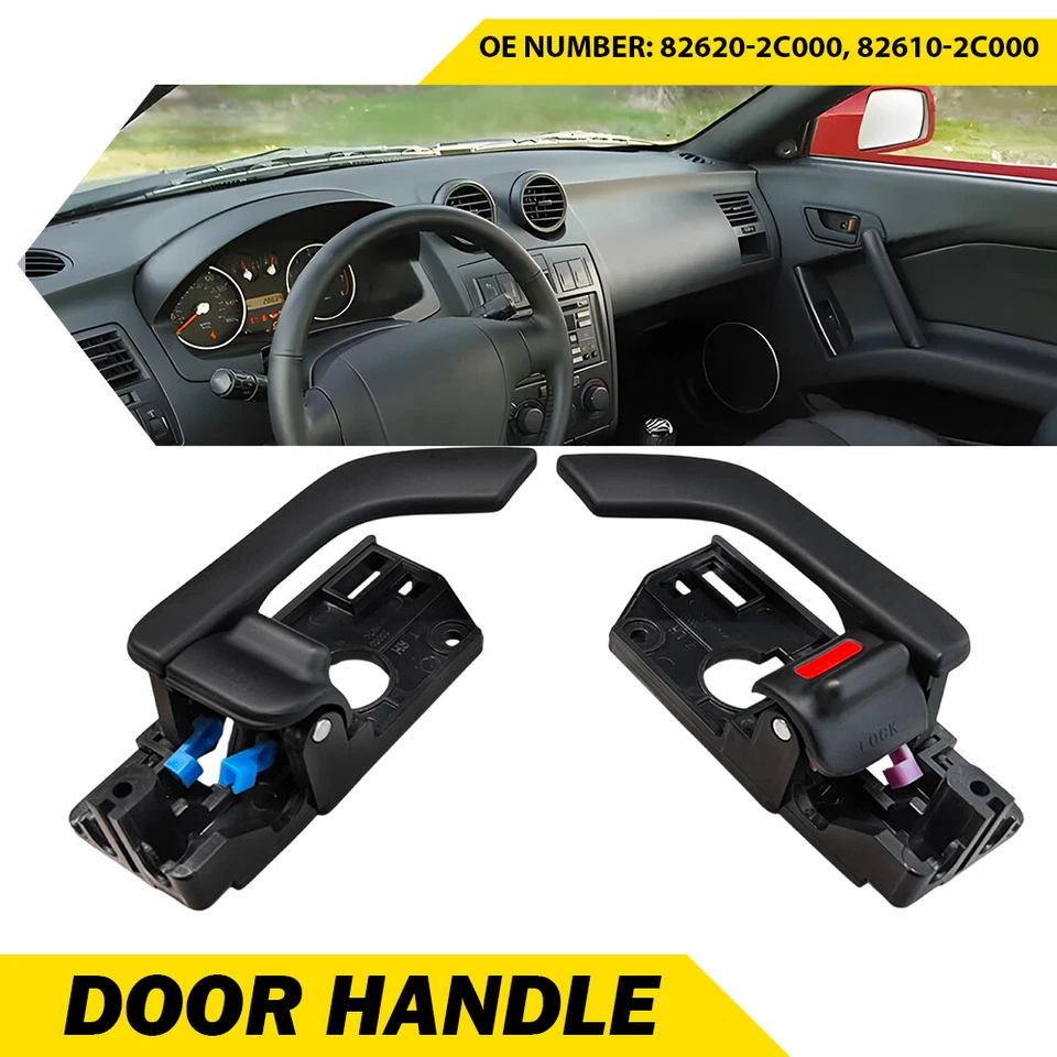 Pair For Hyundai Tiburon 03-08 Side Inside Interior Door Handle Front Right Left - Imagem 1 de 4