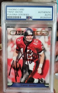 PSA-Signed-1999 Playoff Absolute EXP Trent Dilfer Buccaneers #184 autografo - Foto 1 di 2