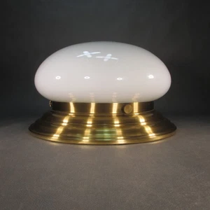 Lámpara de techo estilo Art Deco XXL 3 monturas vidrio opalino vintage latón lámpara de techo - Imagen 1 de 20