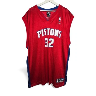 Camiseta roja vintage Reebok Detroit Pistons Richard Hamilton #32 talla XXL 2XL NBA Foto 1 de 4