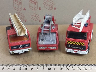 Juego de 3 coches camiones de bomberos Siku Mathbox K9 Fire Tender 1972 1986 modelo coche diecast Foto 1 de 4