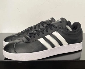 ADIDAS VL Court 2.0 ‘Black White’ UK size 9 B43814 - Picture 1 of 9